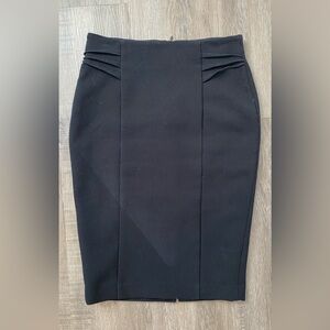 Zara Collection Black Pencil Skirt - Wool Like Material - XS